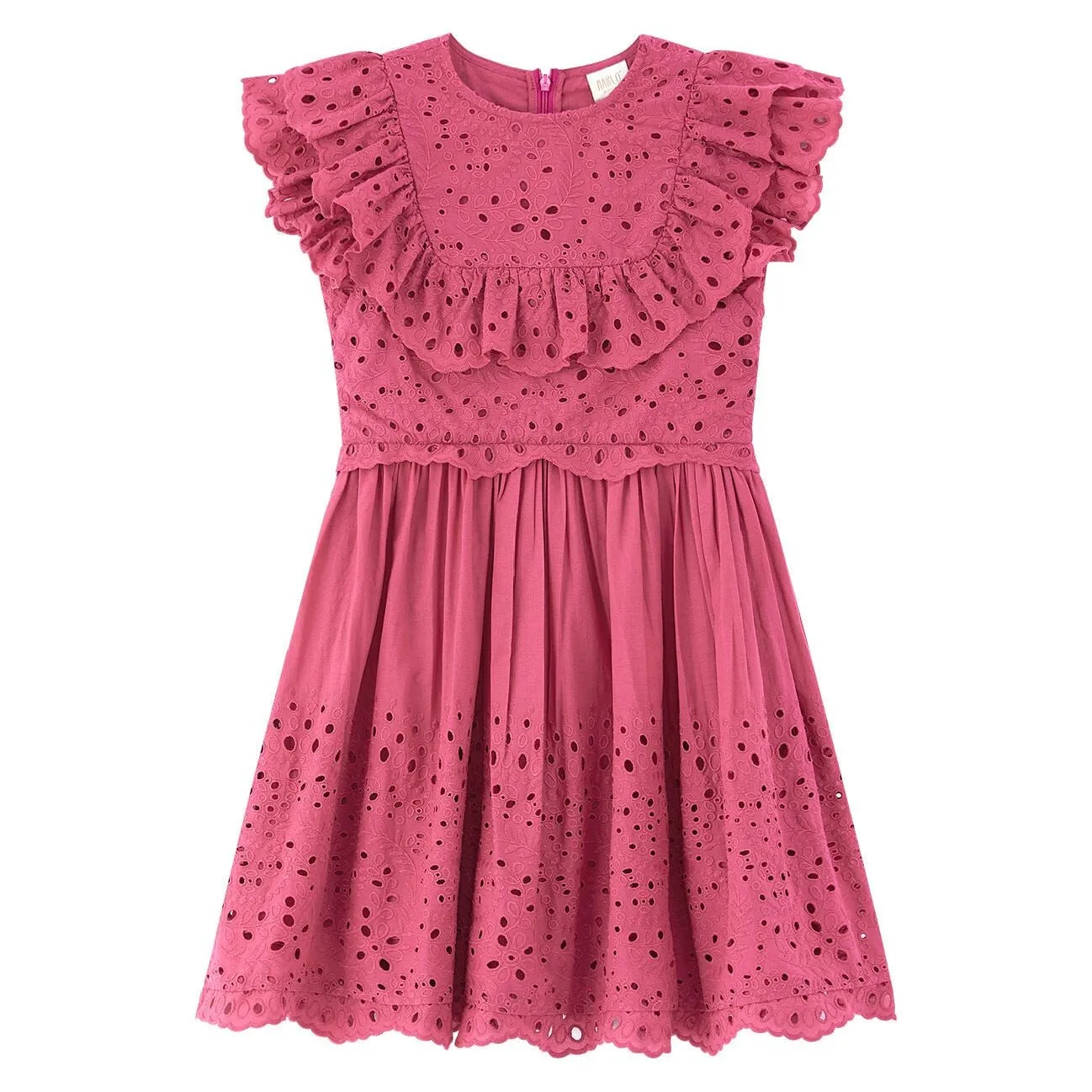 Naomi Embroidered Mini Dress - Mauve