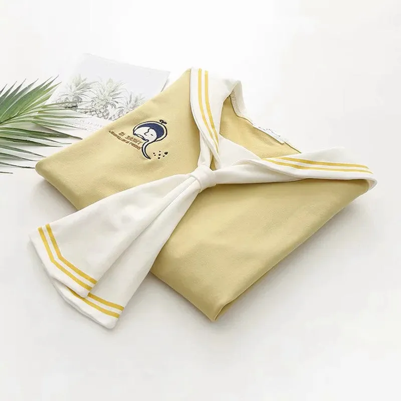 NAVY COLLAR FAKE TWO PIECE PULLOVER UB3138