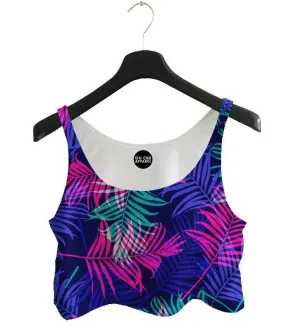 Neon Leaf Crop Top