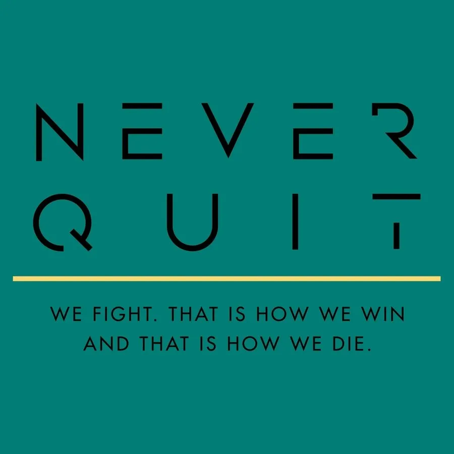 Never Quit T-Shirt - Heather Aqua