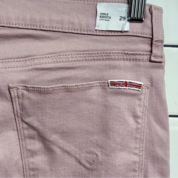 New Hudson dusty pink Krista super skinny ankle Jeans 29