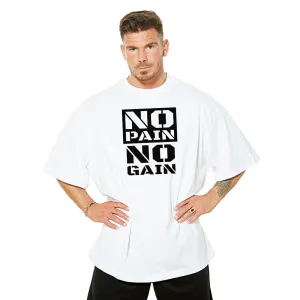 No Pain No Gain Oversize Tee - White