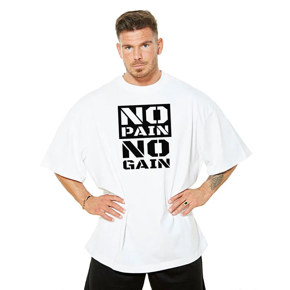 No Pain No Gain Oversize Tee - White