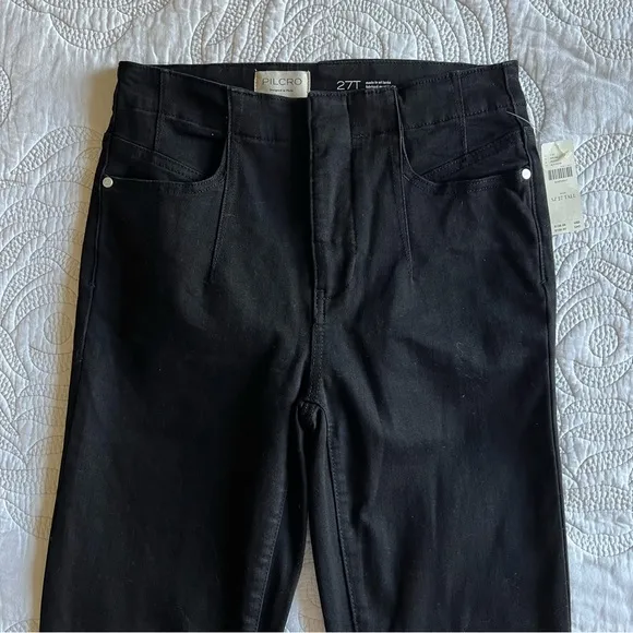 NWT - Anthropologie - Pilcro - Corset Mid-Rise Skinny Jeans - Cline Wash (Black)