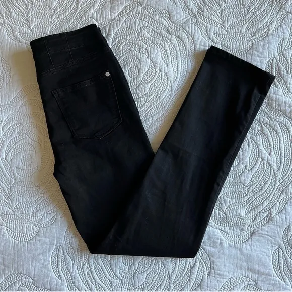 NWT - Anthropologie - Pilcro - Corset Mid-Rise Skinny Jeans - Cline Wash (Black)