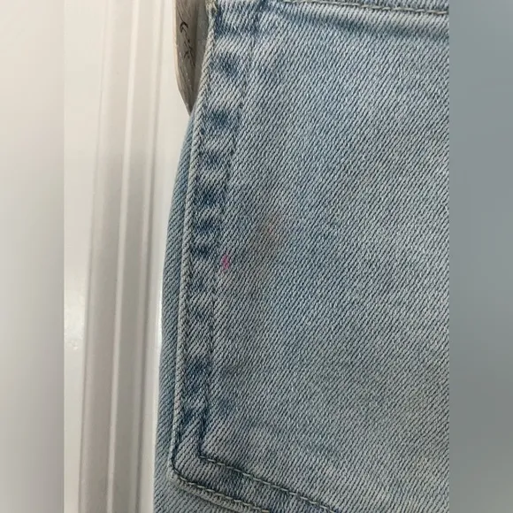 NWT Free People x We the Free Raw Light Wash Distressed High Rise Jeans Size 27