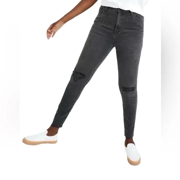 NWT MADEWELL Black Curvy High Rise Skinny Jeans Size 37 (Plus 24)