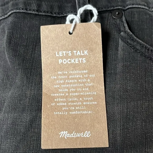 NWT MADEWELL Black Curvy High Rise Skinny Jeans Size 37 (Plus 24)