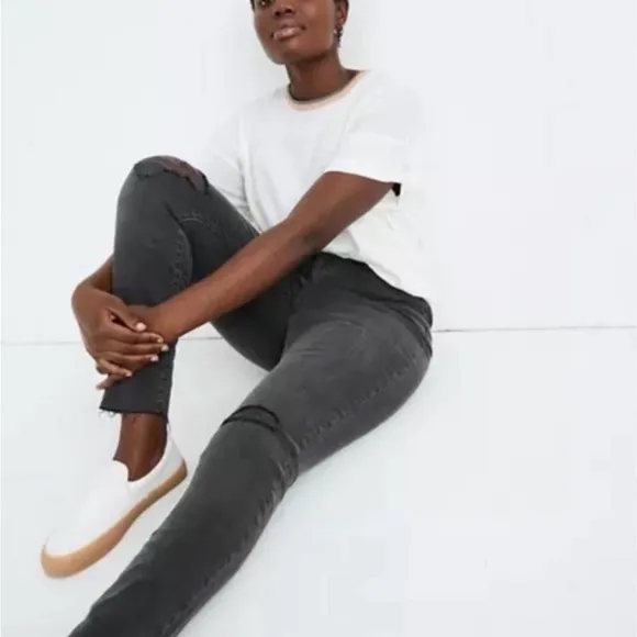 NWT MADEWELL Black Curvy High Rise Skinny Jeans Size 37 (Plus 24)