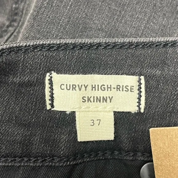 NWT MADEWELL Black Curvy High Rise Skinny Jeans Size 37 (Plus 24)