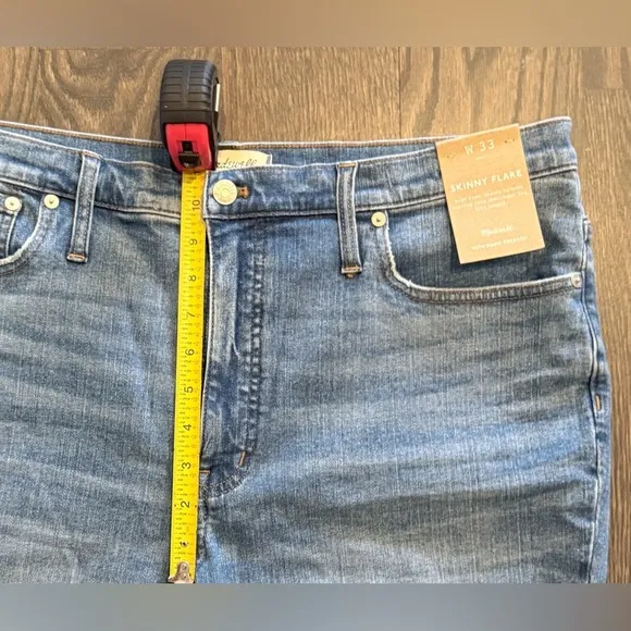 NWT Madewell Skinny Flare Jeans in Fairson Wash Size 33