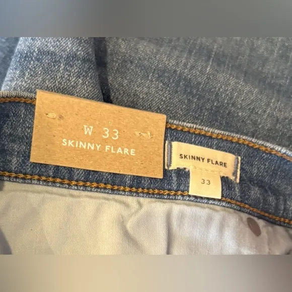 NWT Madewell Skinny Flare Jeans in Fairson Wash Size 33