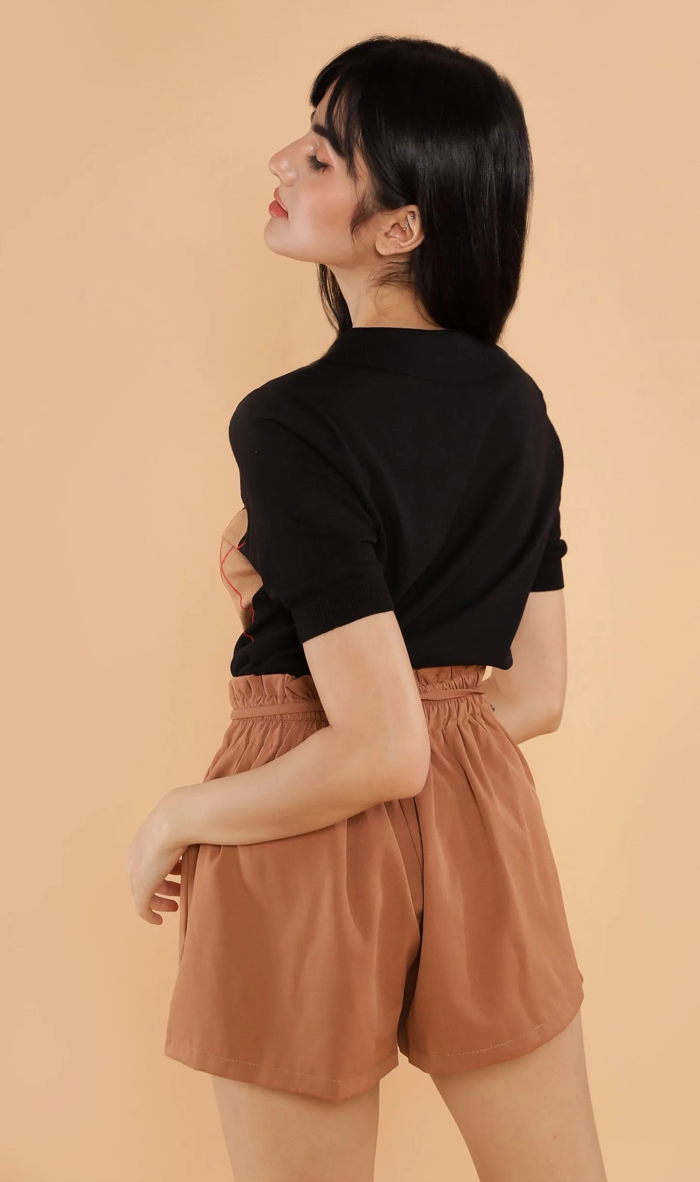 NYM Argyle Knit Polo (Black)