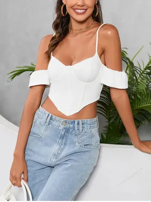 Off shoulder Adjustable Straps Corset Top