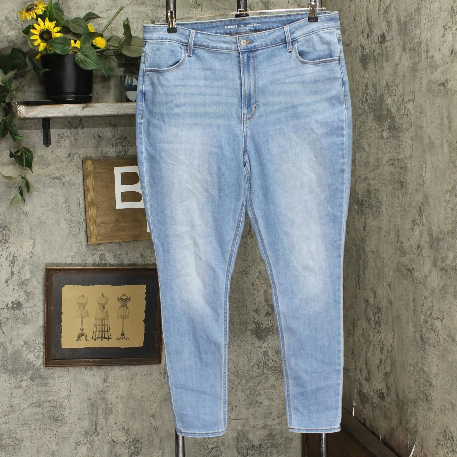 Old Navy Womens High-Rise Super Skinny Jeans 16705917abbe48 Light Blue 18