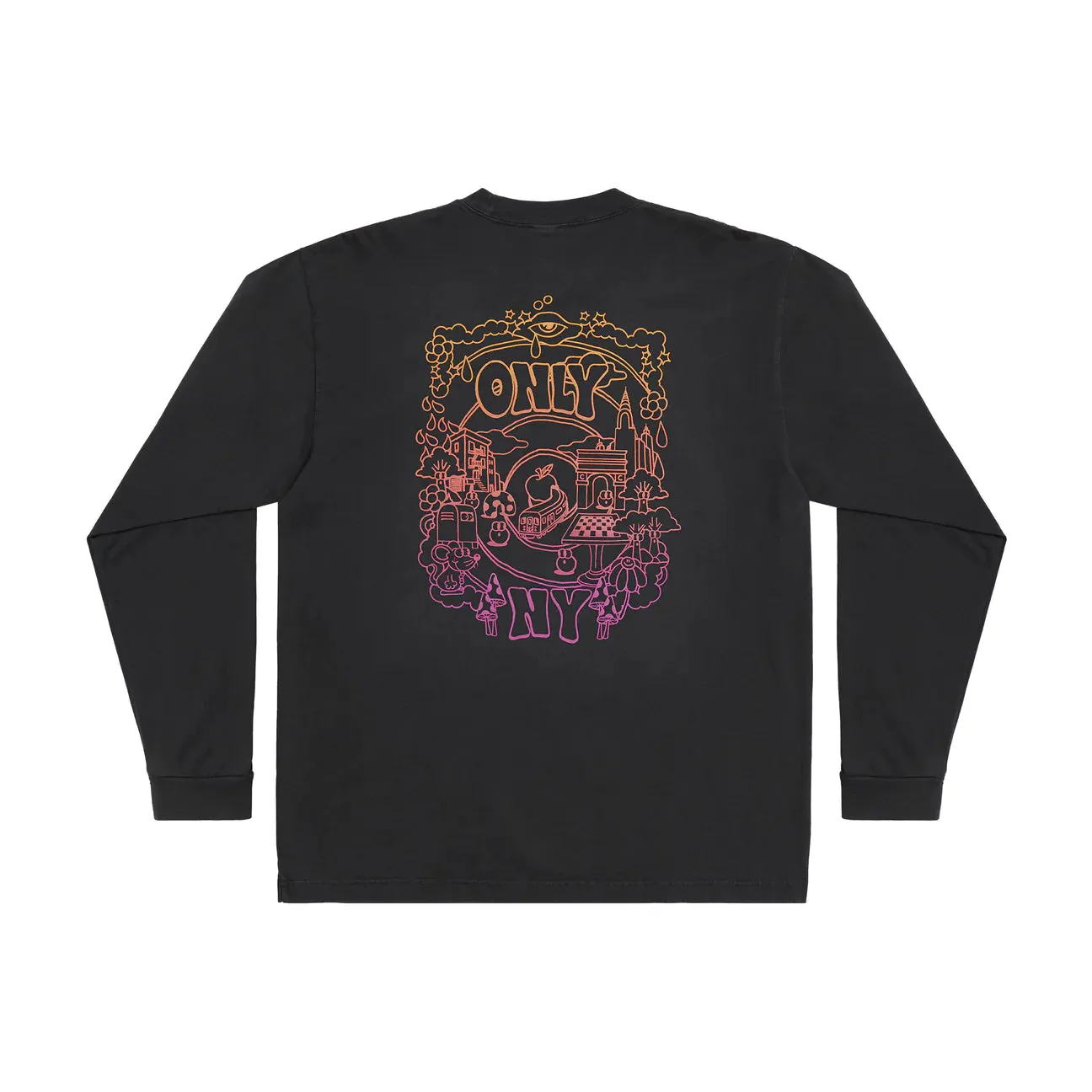 Only NY Time Traveler Long Sleeve T-Shirt - Vintage Black