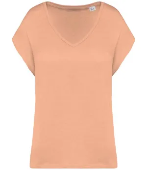 Organic Oversized V-neck T-shirt: Womens