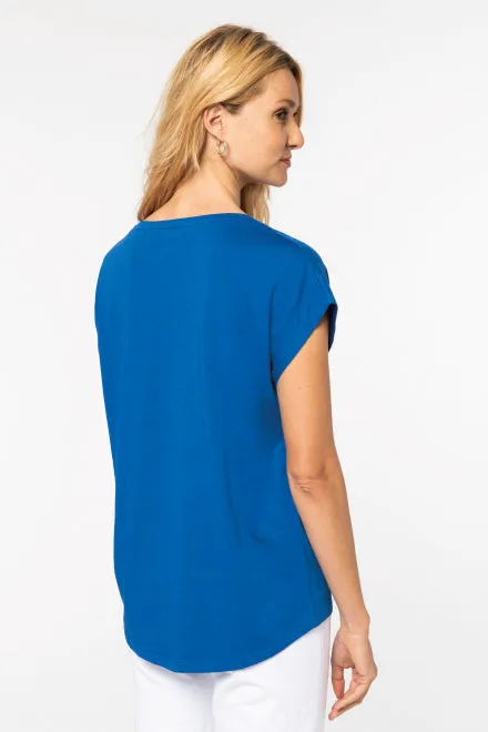 Organic Oversized V-neck T-shirt: Womens