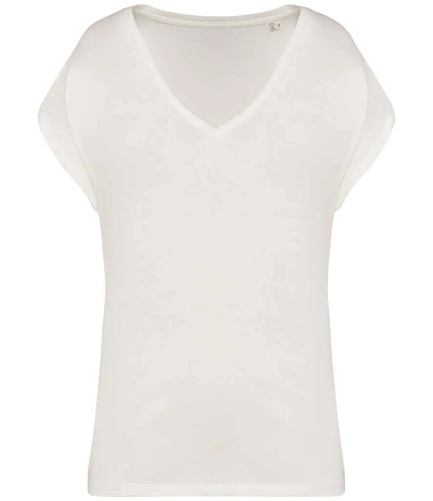 Organic Oversized V-neck T-shirt: Womens