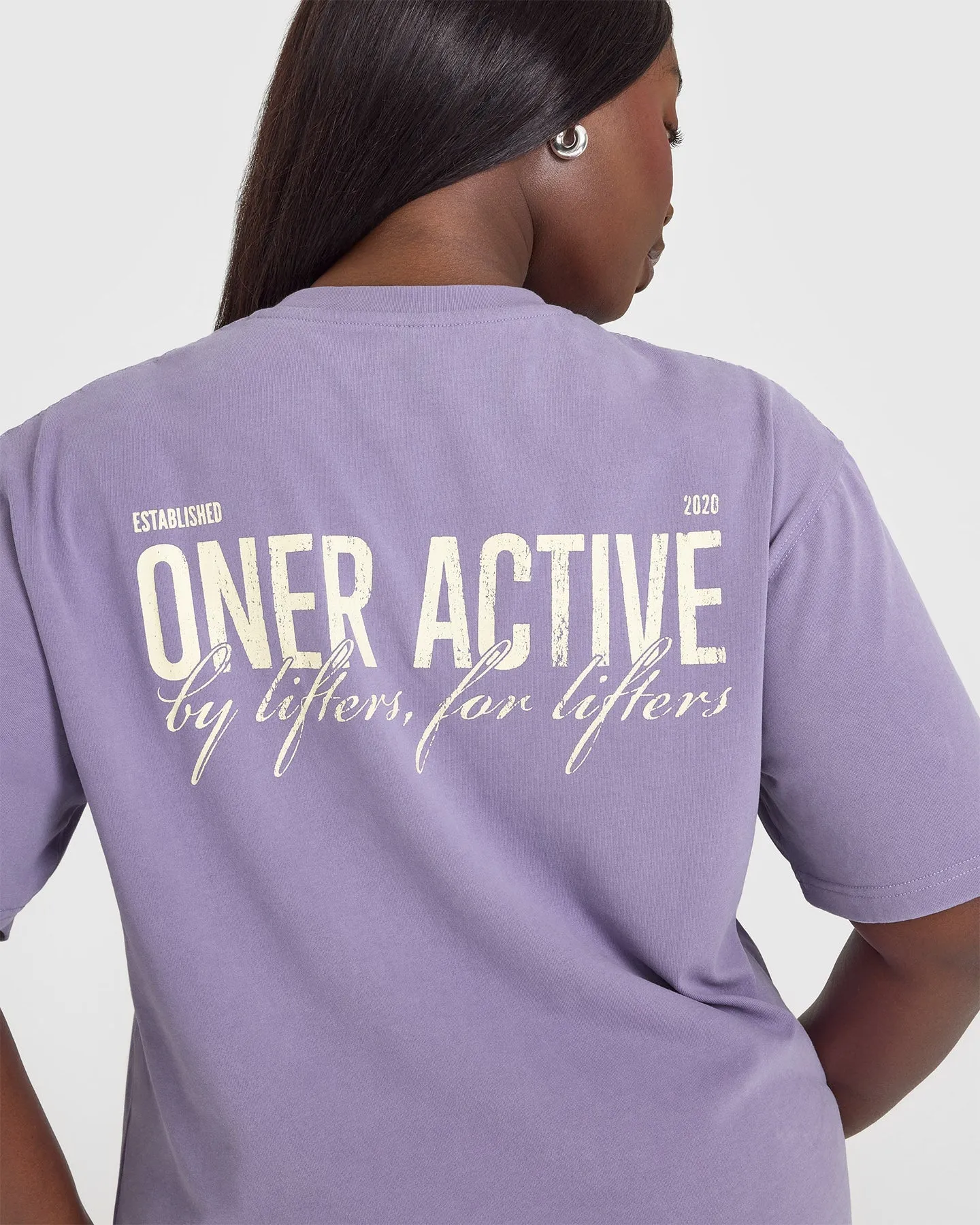 Oversized Graphic Washed T-Shirt | Soft Purple
