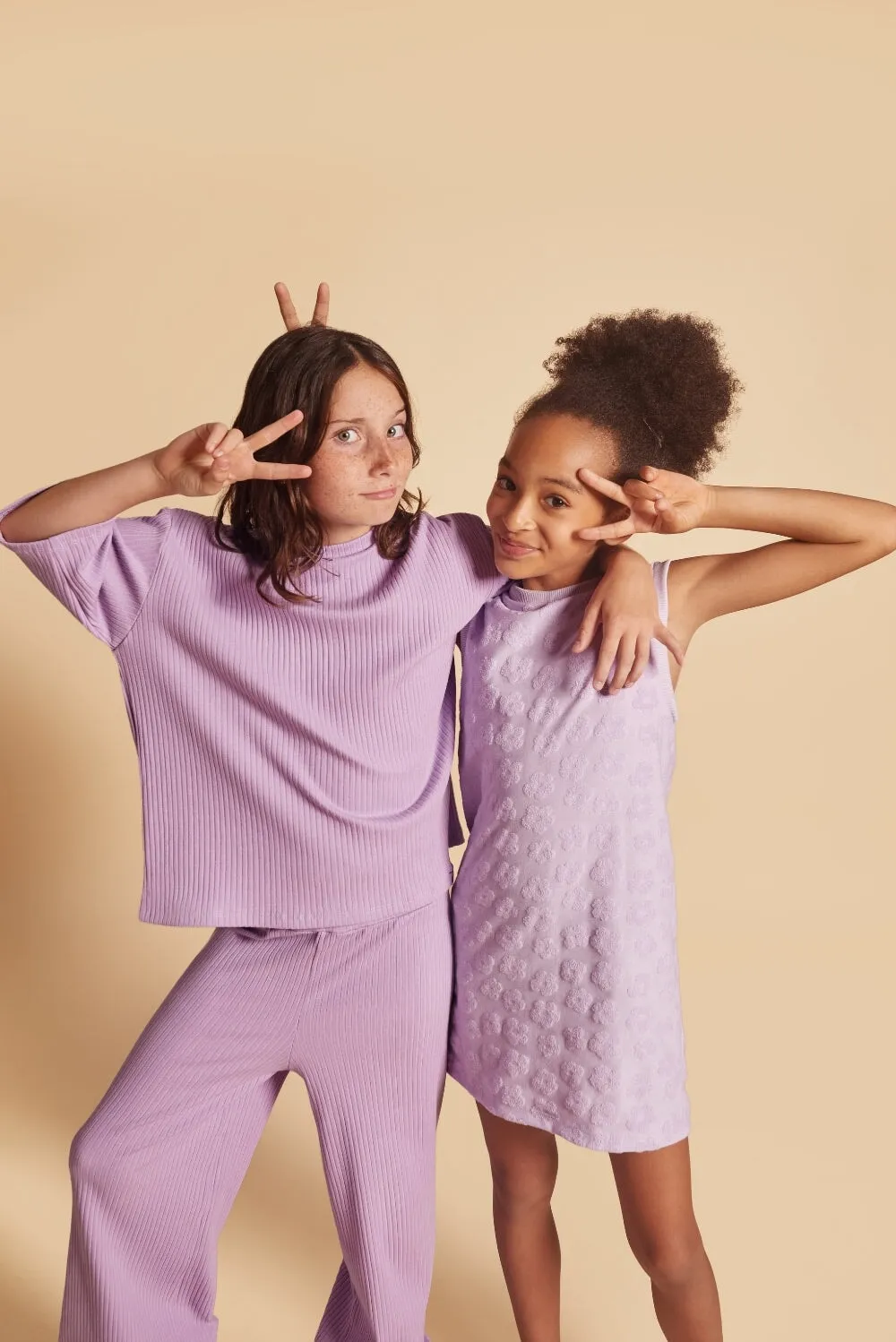 Oversized T-Shirt | Lavender Macaron Large Rib