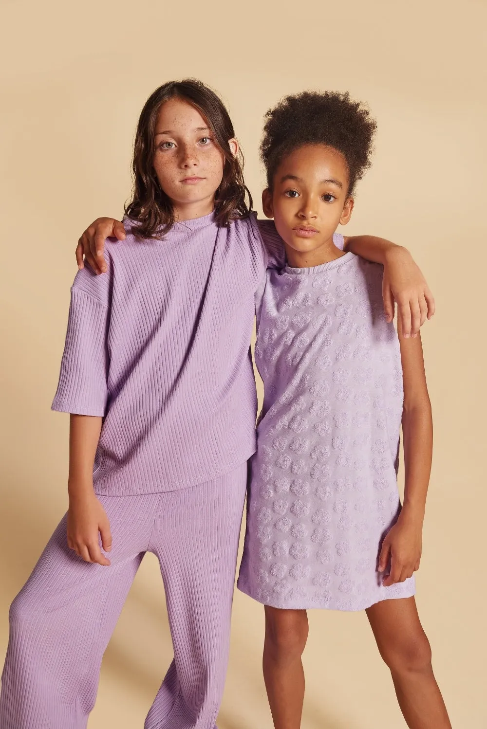 Oversized T-Shirt | Lavender Macaron Large Rib