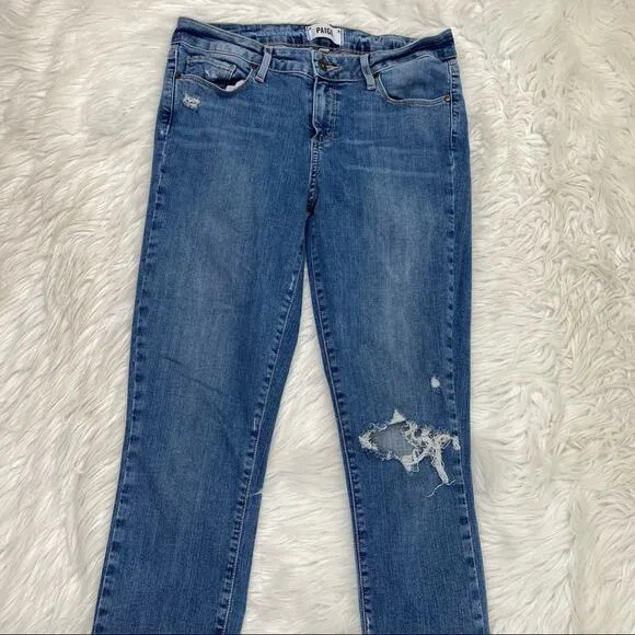 Paige Denim Women's Verdugo Ultra Skinny Jeans Blue Size 29 Distressed