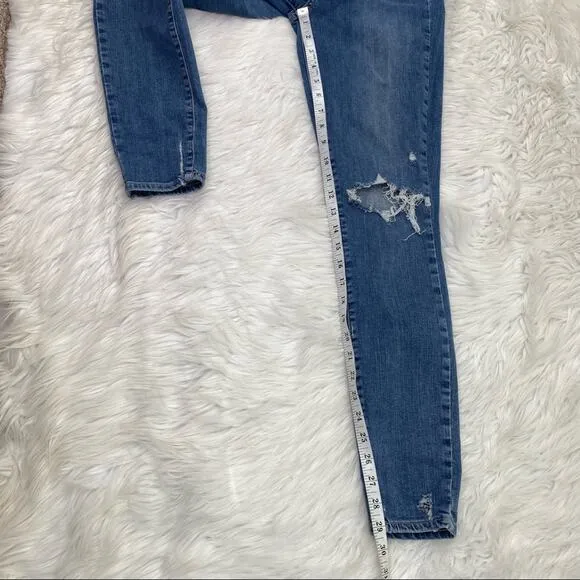 Paige Denim Women's Verdugo Ultra Skinny Jeans Blue Size 29 Distressed