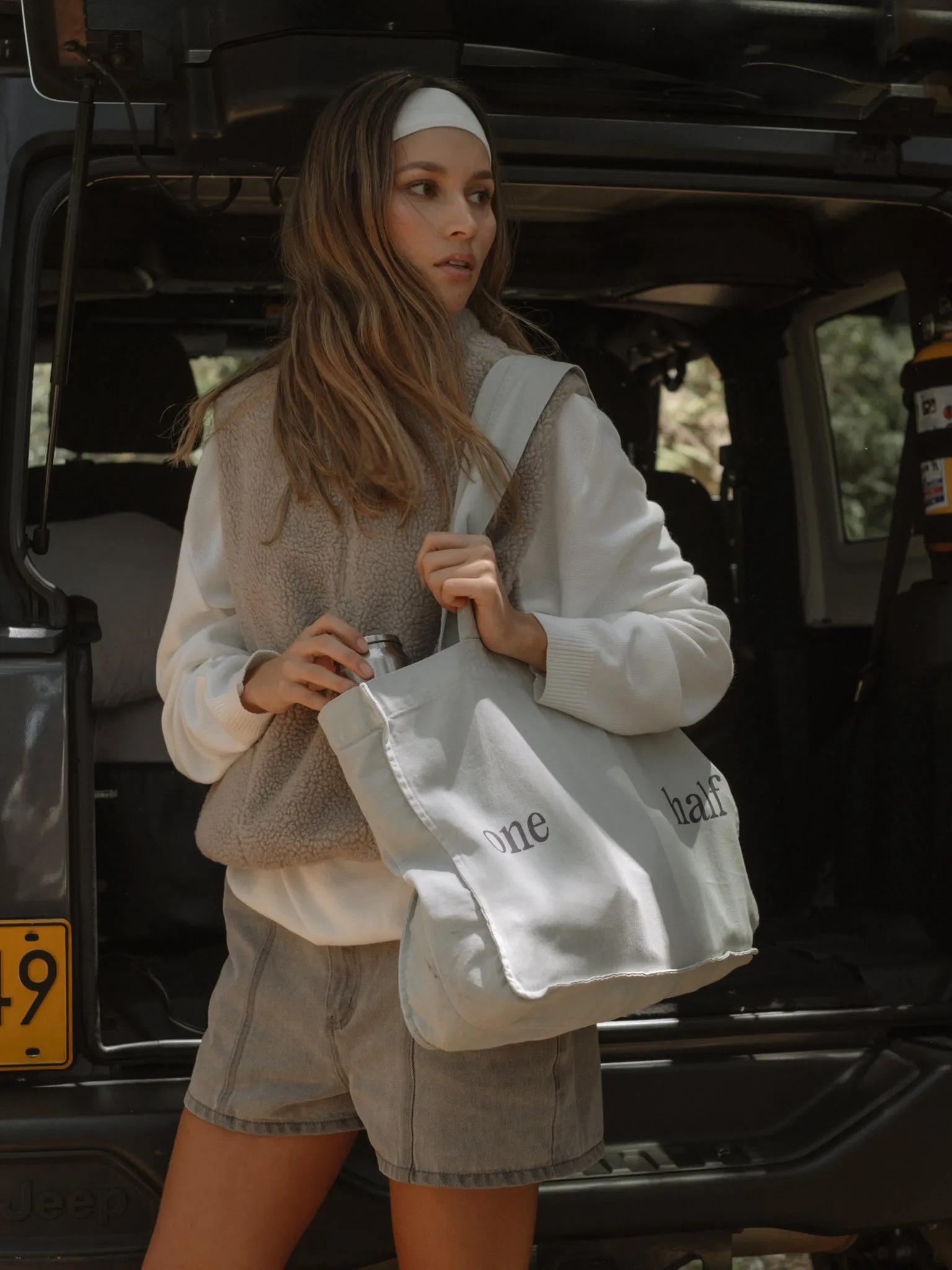 PANELLED DENIM SHORT - VINTAGE GRAY
