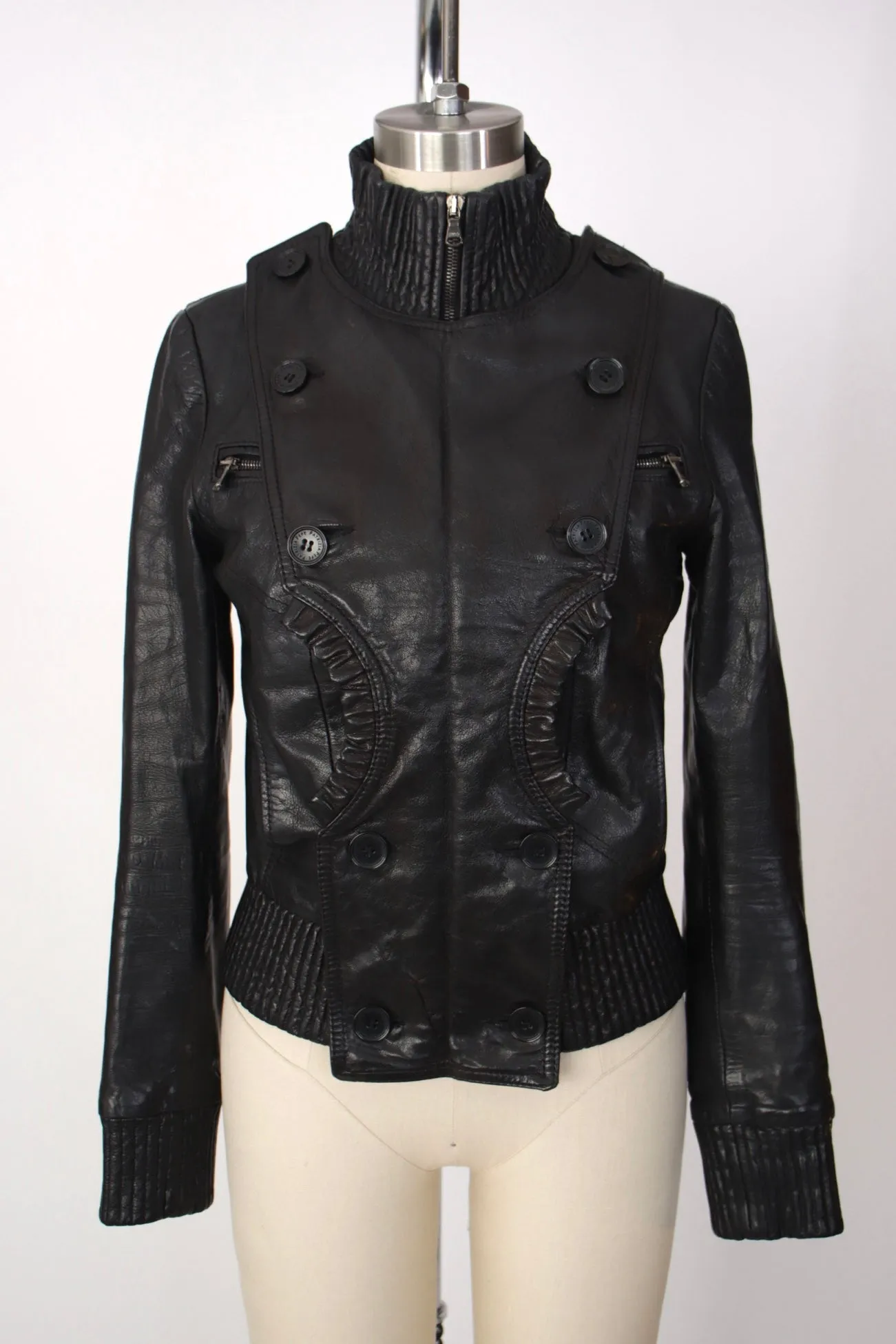 Patrizia Pepe Leather Moto Jacket