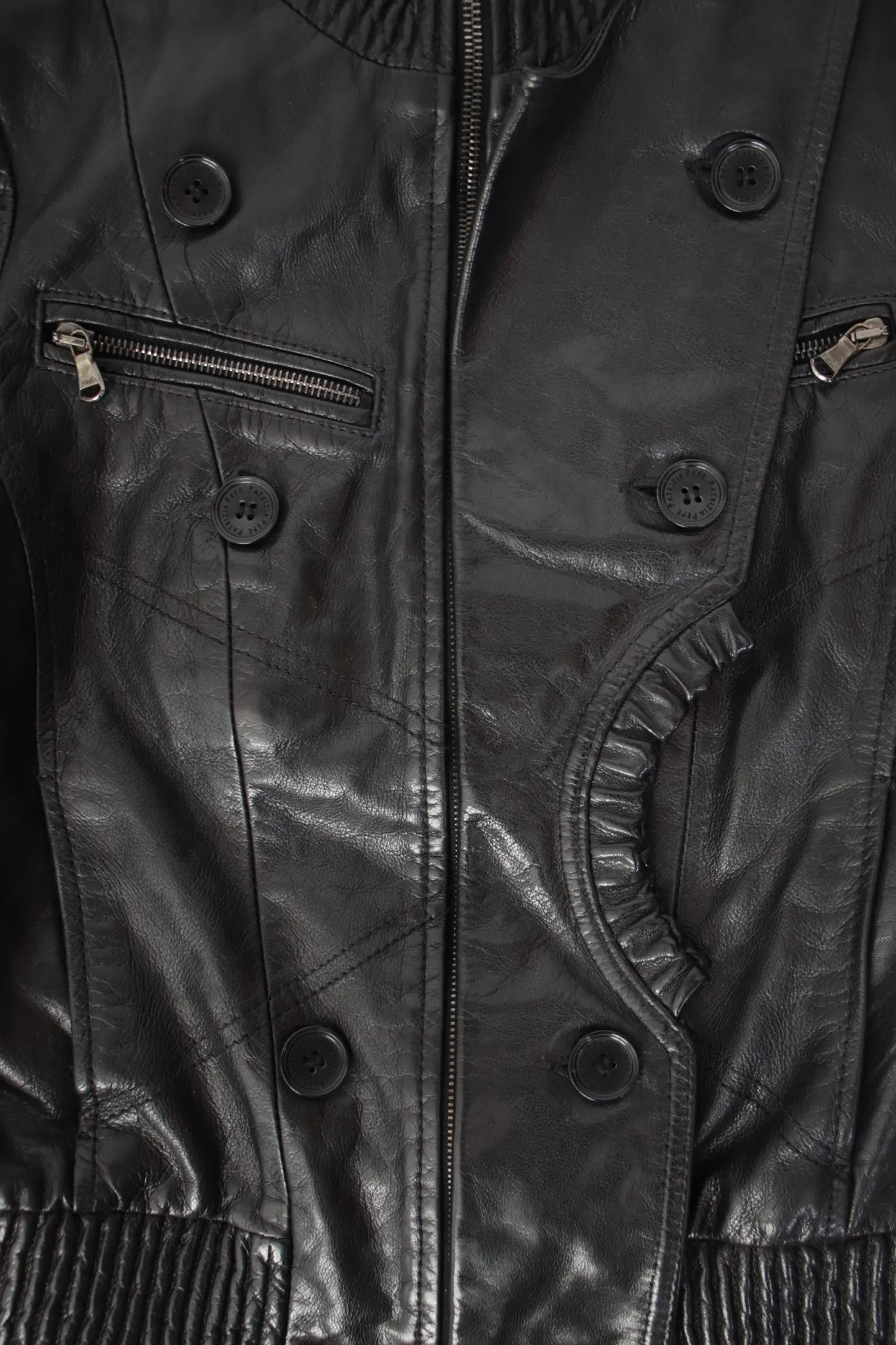 Patrizia Pepe Leather Moto Jacket