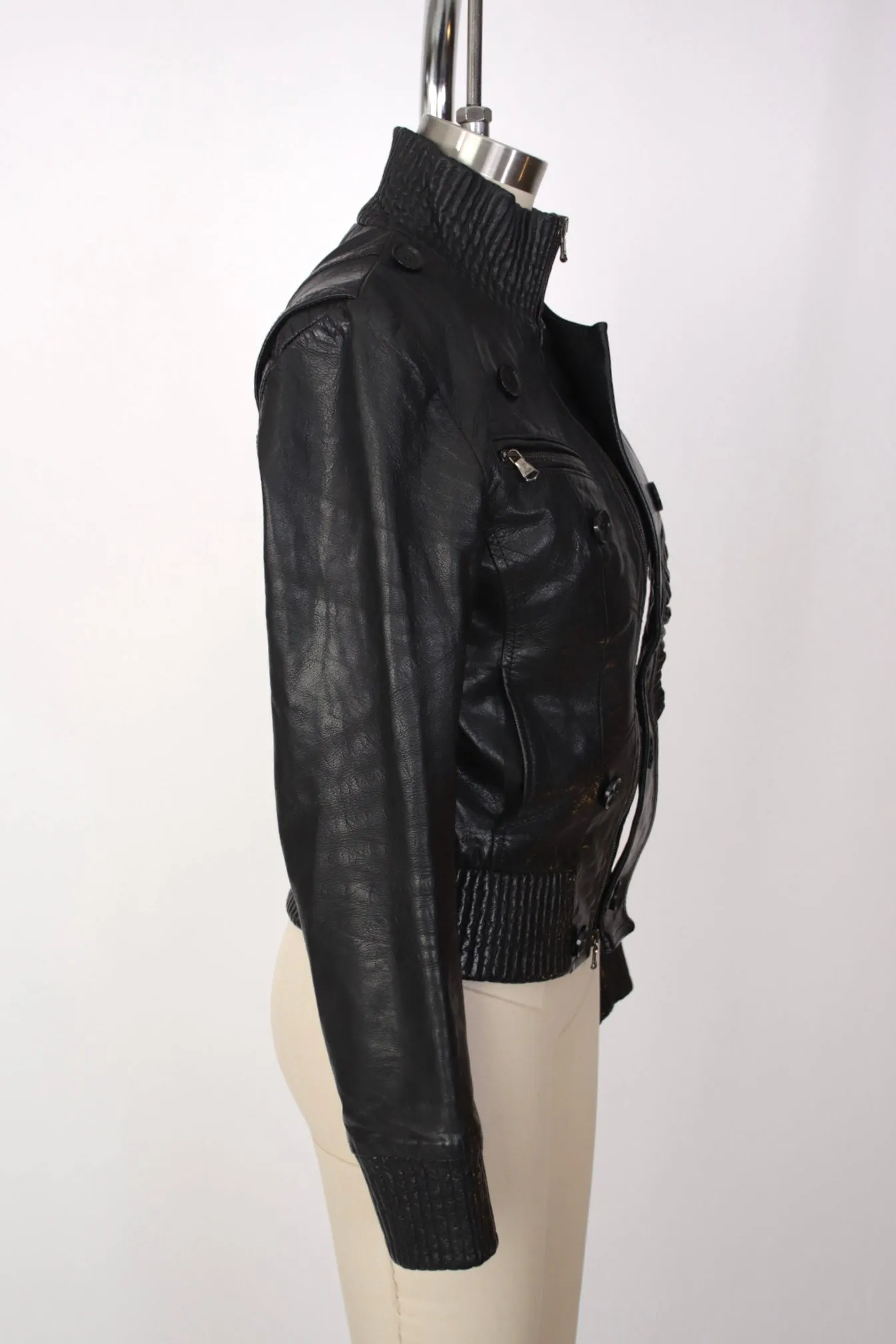 Patrizia Pepe Leather Moto Jacket