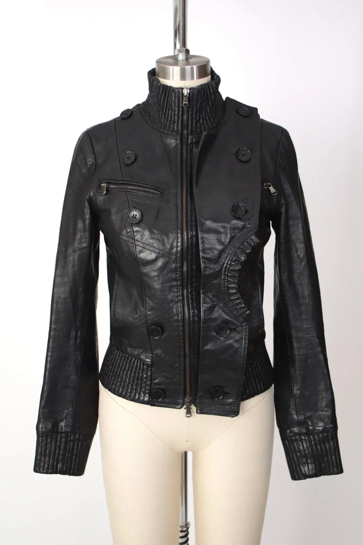 Patrizia Pepe Leather Moto Jacket
