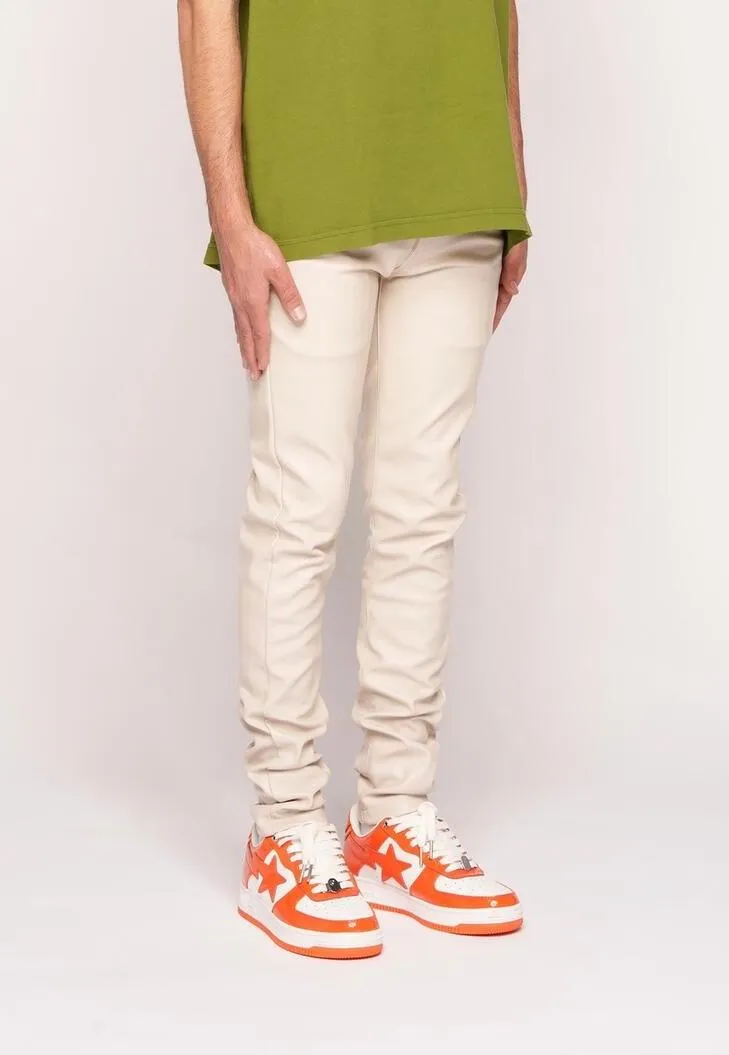 PHEELINGS Be the Change SKINNY LEATHER DENIM (CREAM)