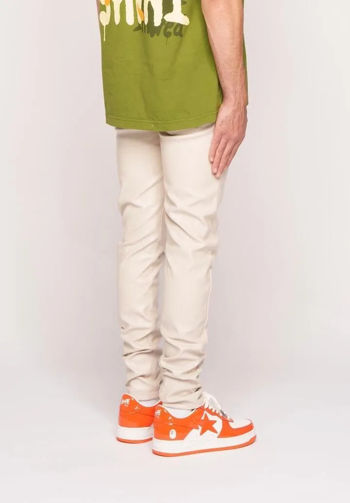 PHEELINGS Be the Change SKINNY LEATHER DENIM (CREAM)