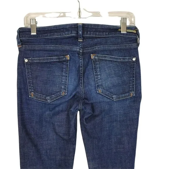 PILCRO AND THE LETTERPRESS ANTHROPOLOGIE Stet Skinny Jeans Dark Wash Denim 26
