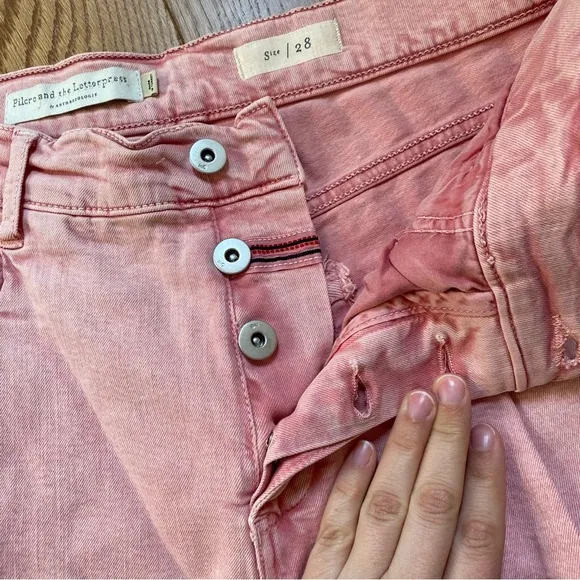 Pilcro pink skinny jeans