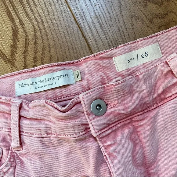 Pilcro pink skinny jeans