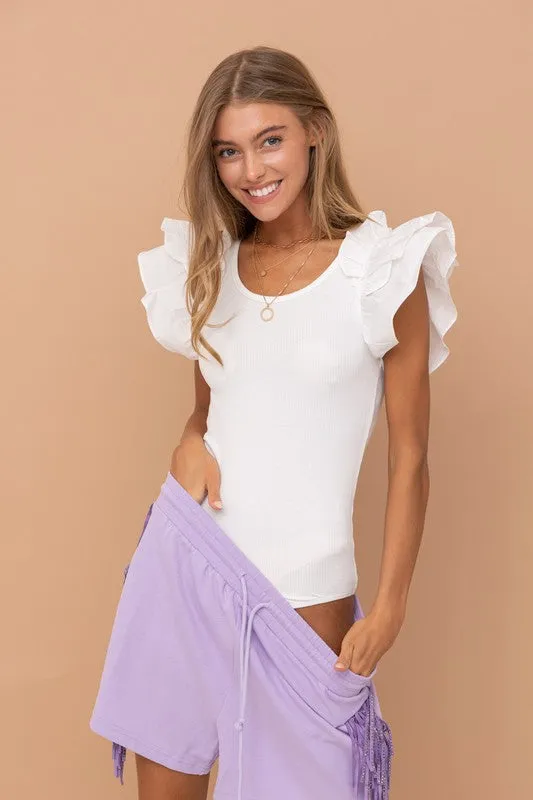 Pink Ruffle SLV Bodysuit