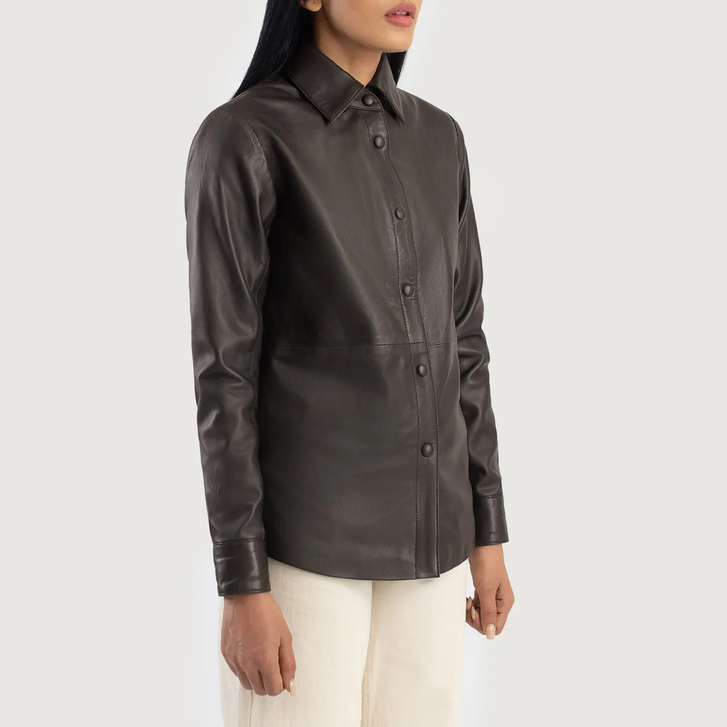 Pinnacle Leather Shirt Jacket