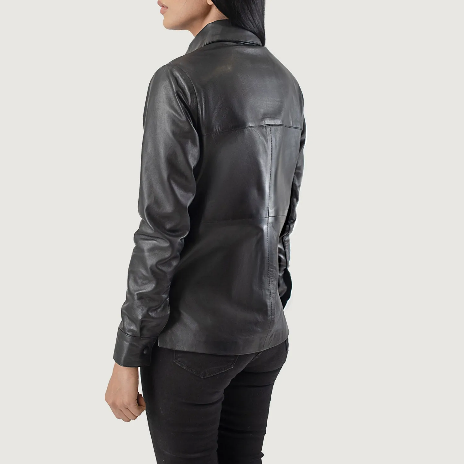 Pinnacle Leather Shirt Jacket
