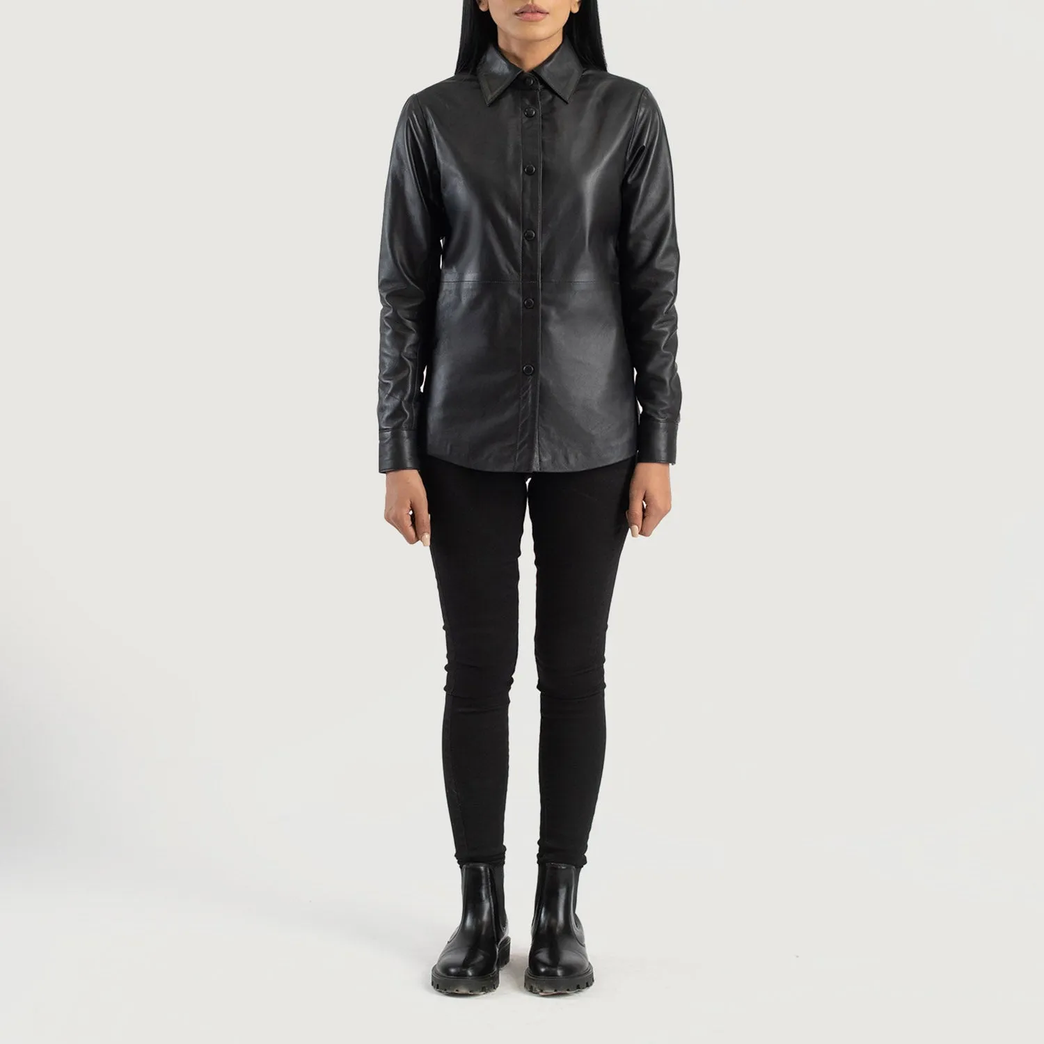 Pinnacle Leather Shirt Jacket