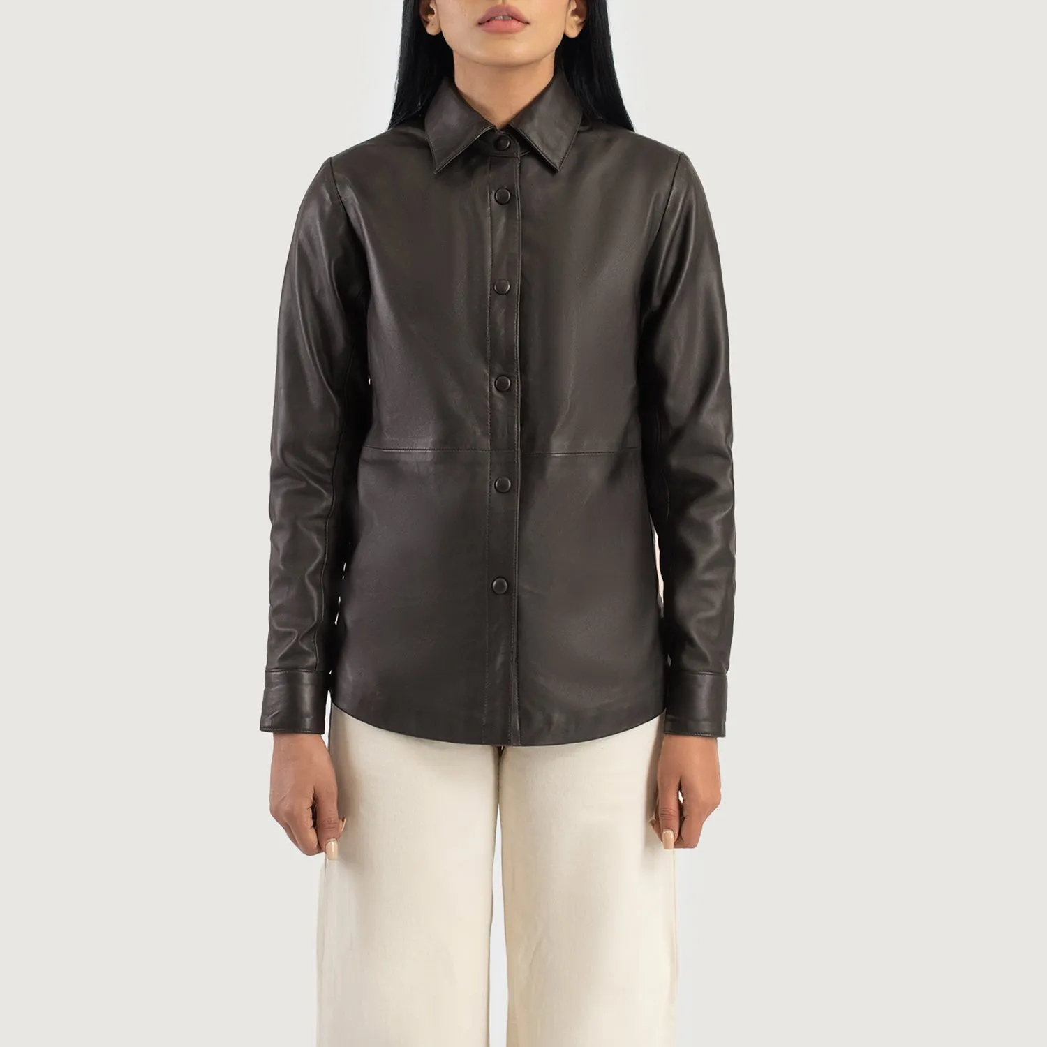 Pinnacle Leather Shirt Jacket