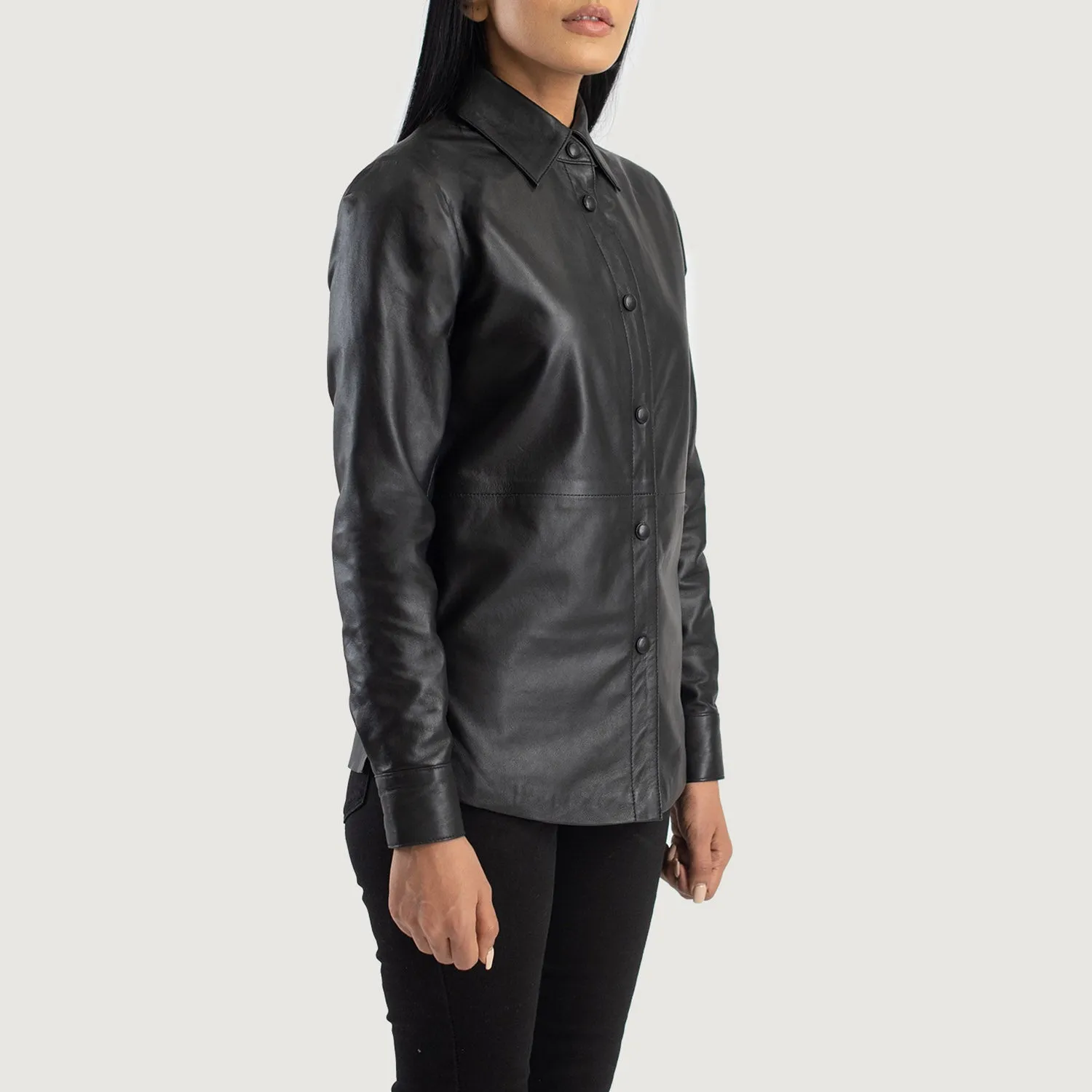 Pinnacle Leather Shirt Jacket