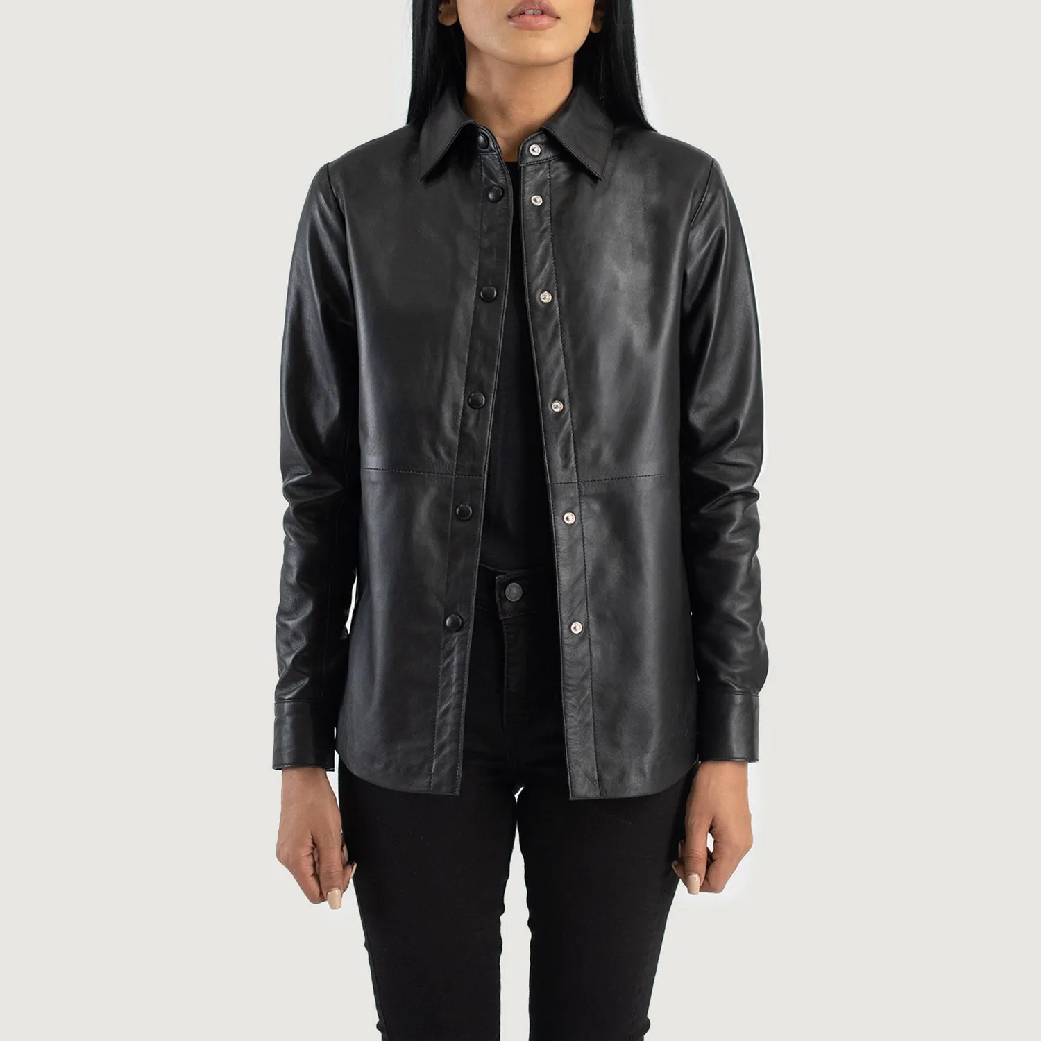Pinnacle Leather Shirt Jacket