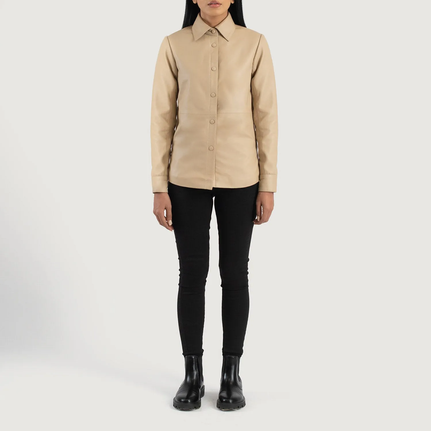 Pinnacle Leather Shirt Jacket