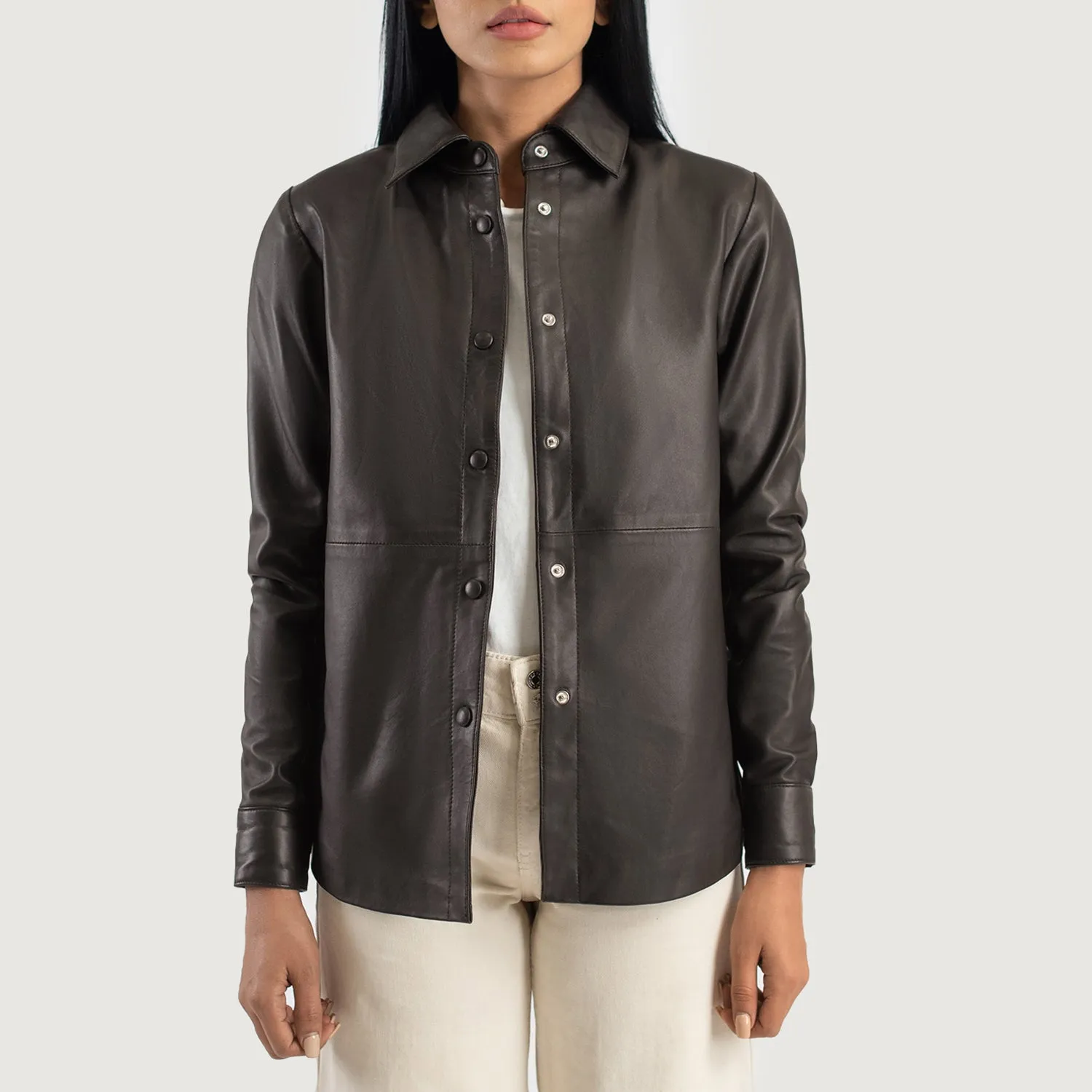 Pinnacle Leather Shirt Jacket