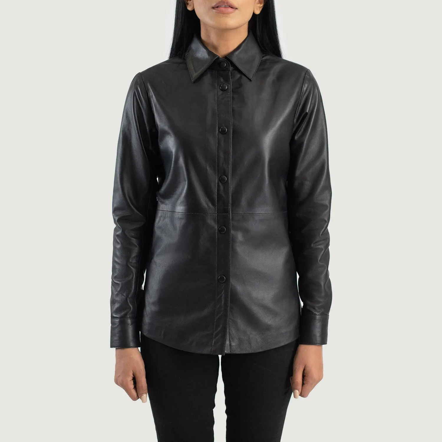 Pinnacle Leather Shirt Jacket