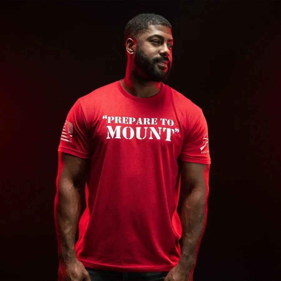 Prepare To Mount T-Shirt - Red