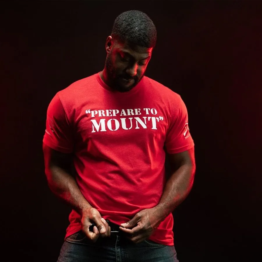 Prepare To Mount T-Shirt - Red